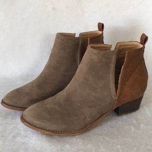 Suede Boots Two Tone Side Slit Hipoie Laundry